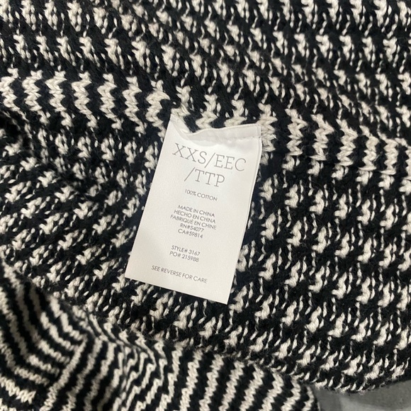 CAbi Black and White Striped Cowl Neck Sweater- style 3167 - Picture 5 of 5